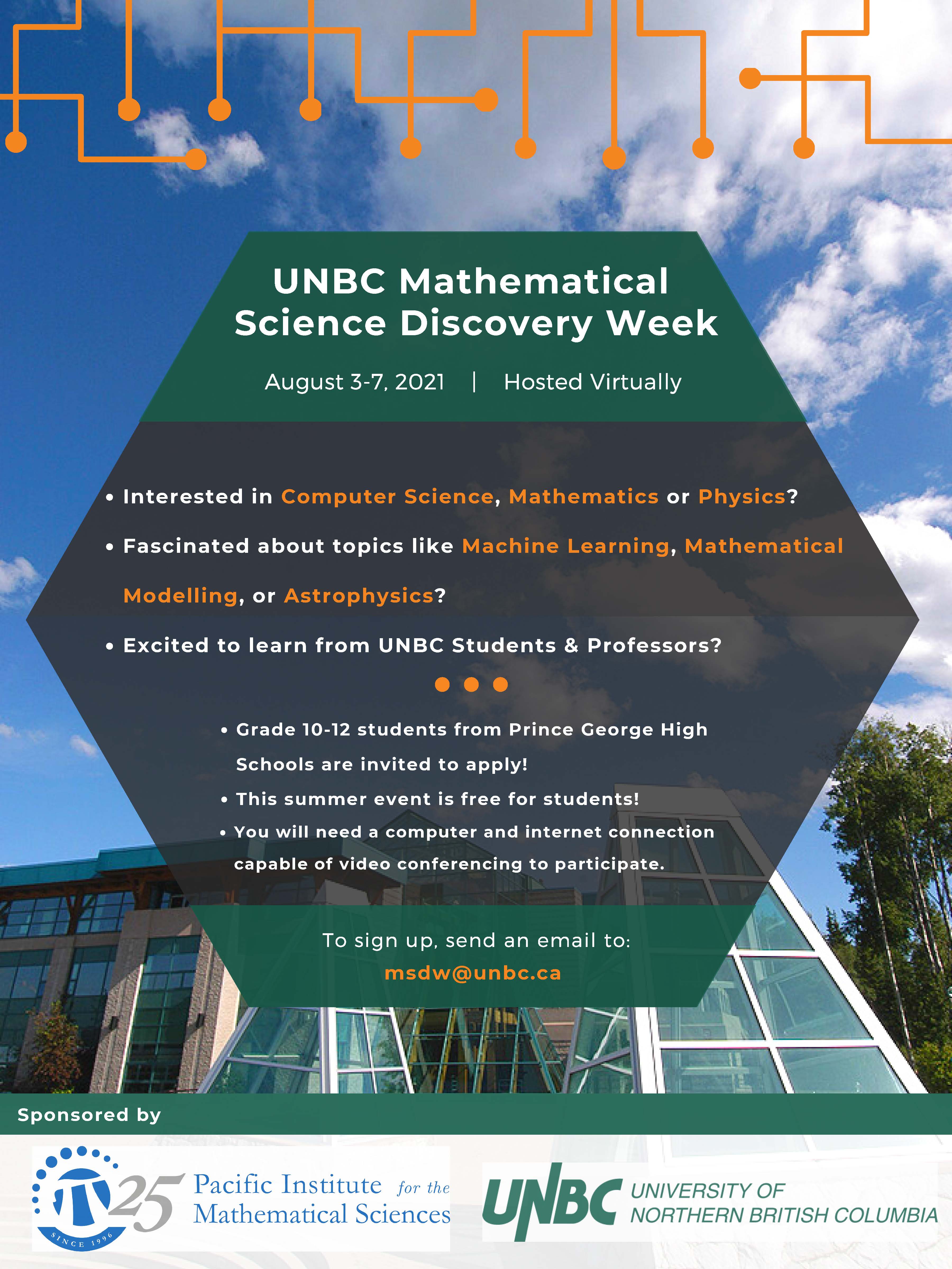 Unbc Mathematical Science Discovery Week Pacific Institute For The Mathematical Sciences Pims