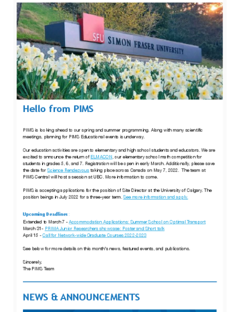 PIMS Connection - March 2022