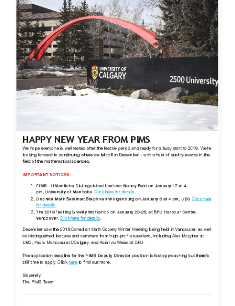 PIMS Connection - January 2019
