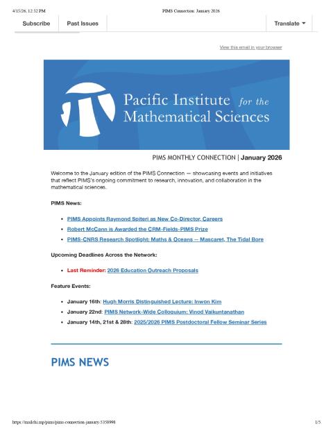 PIMS Connection January 2026