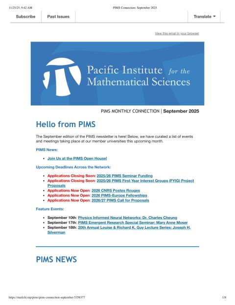 PIMS Connection September 2025