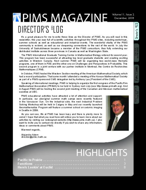 PIMS Newsletter, December 2008
