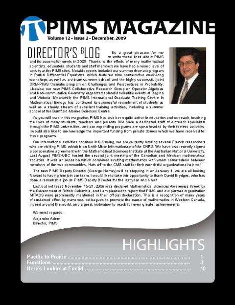 PIMS Newsletter, December 2009