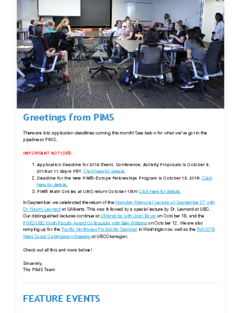 PIMS Connection - October 2018